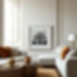 Elegant white frame showcasing a photograph