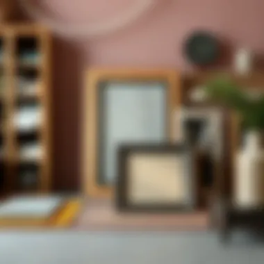 Selection of materials for crafting a frame