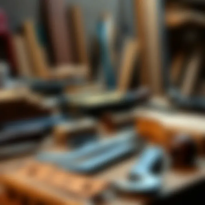 Tools laid out for frame construction