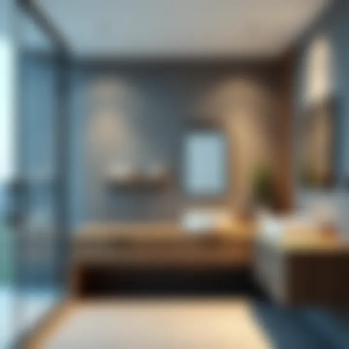 User-friendly interface of a bathroom design software