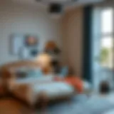 Elegant design of a multifunctional bedroom workspace