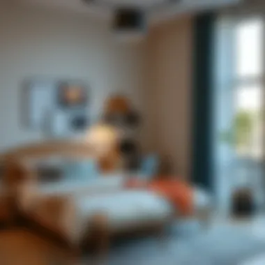 Elegant Multifunctional Bedroom Workspace Elegant design of a multifunctional bedroom workspace