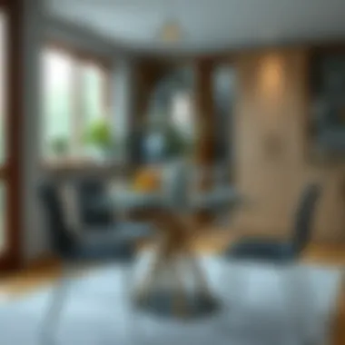 Functional glass table set placed in a cozy dining area