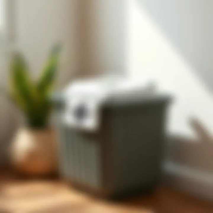 Functional rectangular laundry basket made from sustainable materials