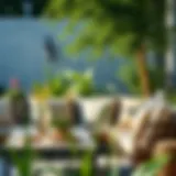 Luxurious outdoor furniture cushion set enhancing garden aesthetics