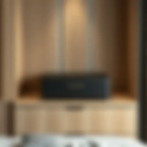 Elegant storage box on top of a wardrobe showcasing a minimalist design