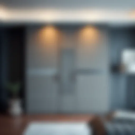 Sleek modern wardrobe design with glass doors