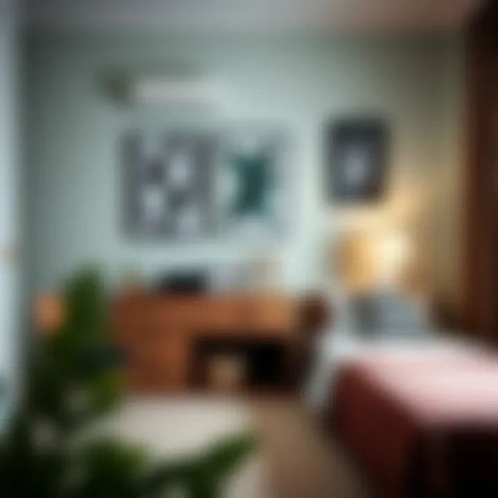 Stylish wall art and accessories for a youth room