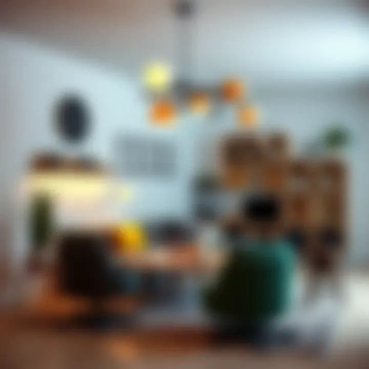 Trendy lighting solutions enhancing a modern youth space