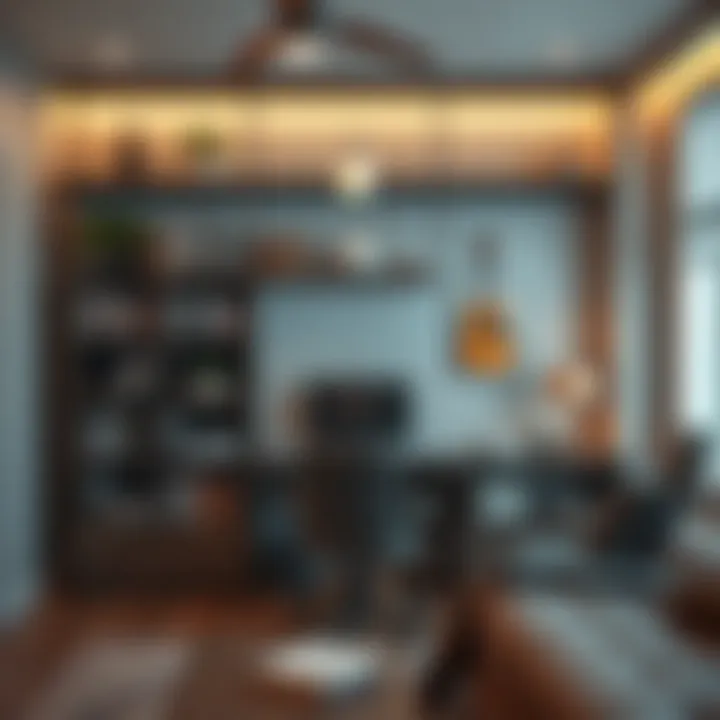 Creative decor elements integrated with bookshelf design in a young adult's room