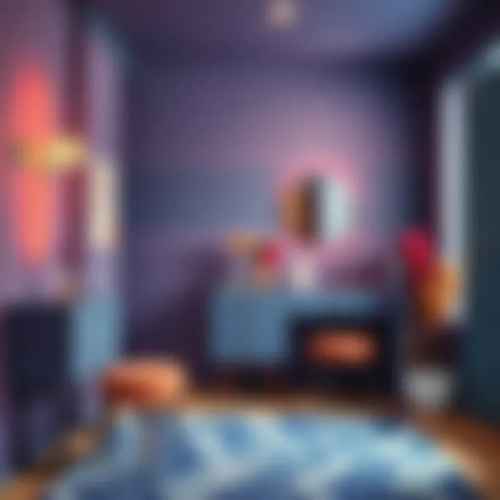 Stylish color palette for a modern dressing area