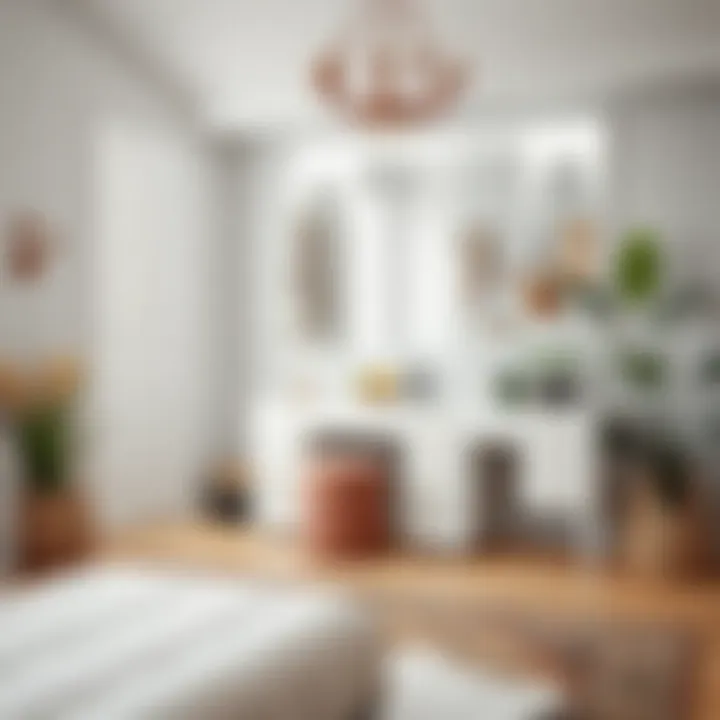 Contemporary dressing room with unique decor