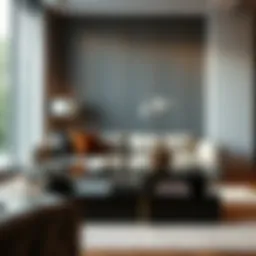 Elegant glass coffee table in a modern living room setting