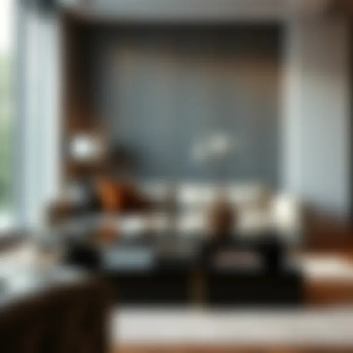 Elegant glass coffee table in a modern living room setting