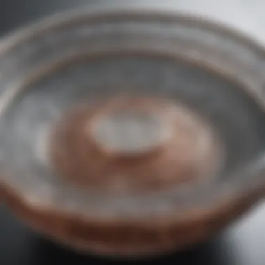 Close-up of a glass bowl featuring intricate lid details