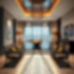 Elegant glass dining table set in a modern living space