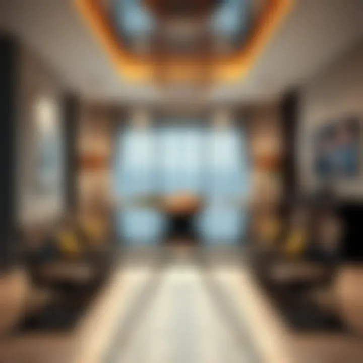 Elegant glass dining table set in a modern living space