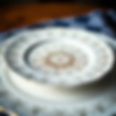 Close-up of intricate design on Grande porcelain plate
