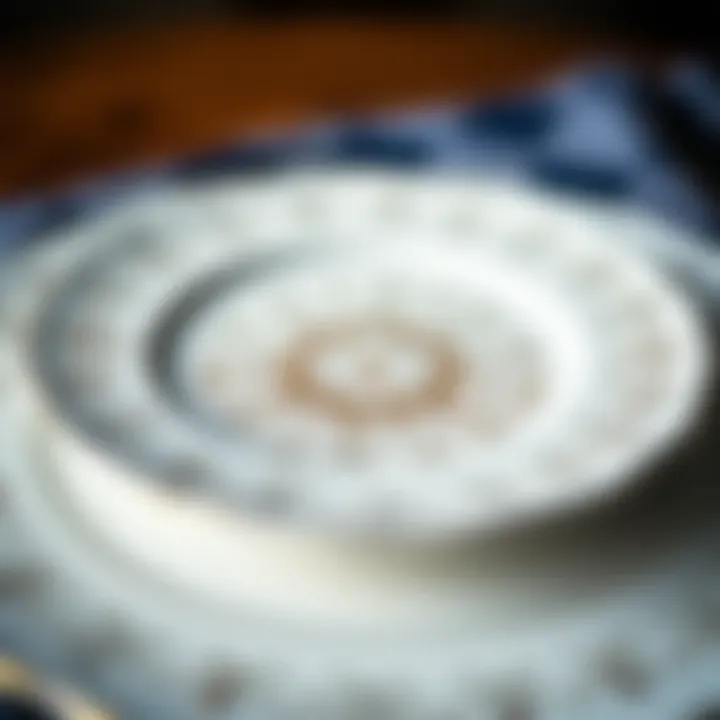 Close-up of intricate design on Grande porcelain plate