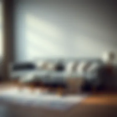 Comfortable Gray Sofa Bed Setup Cozy gray sofa bed arrangement with decorative cushions