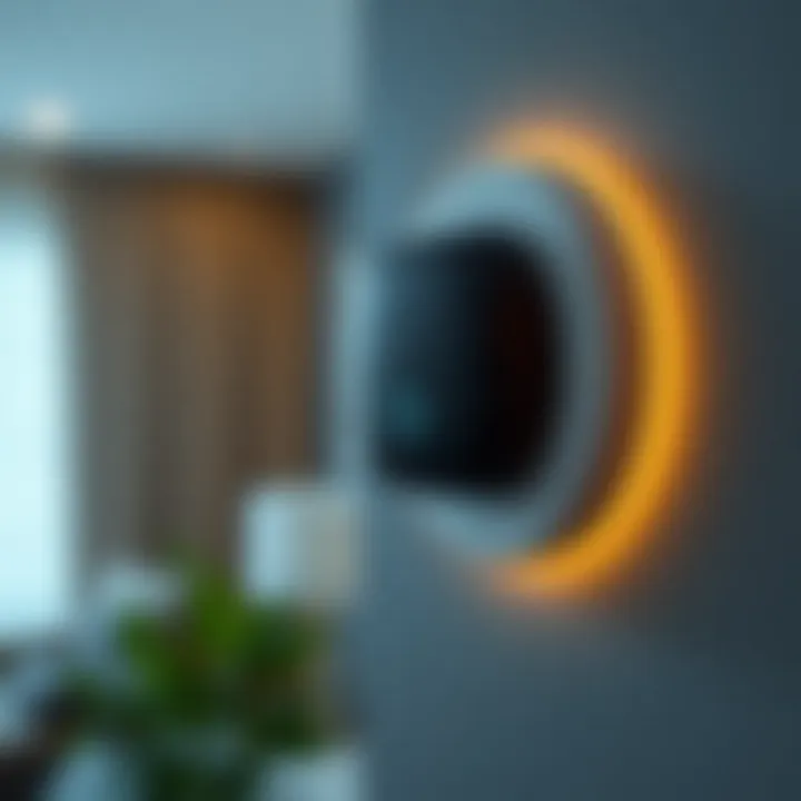 Close-up of a smart motion sensor