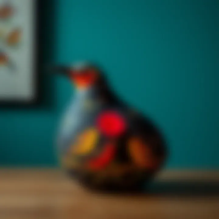 Bird Pattern Lif Model Stylish lif model showcasing colorful bird patterns