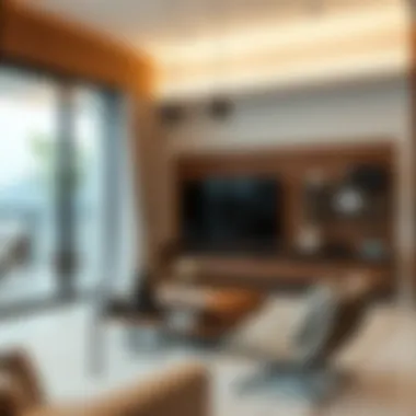 Stylish home decor featuring technological elements