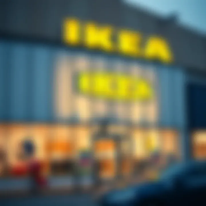 IKEA Store Exterior Showcase A striking view of an IKEA store exterior