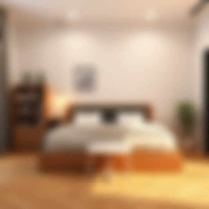 Innovative Space Usage with Convertible Furniture Innovative use of space with a convertible bed and desk