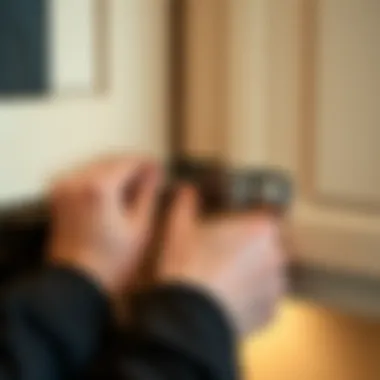 Installation of corner cabinet hinges in progress