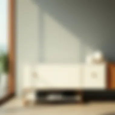 Sleek and Minimalistic Shoe Rack Contemporary shoe rack design showcasing sleek lines and minimalistic aesthetics