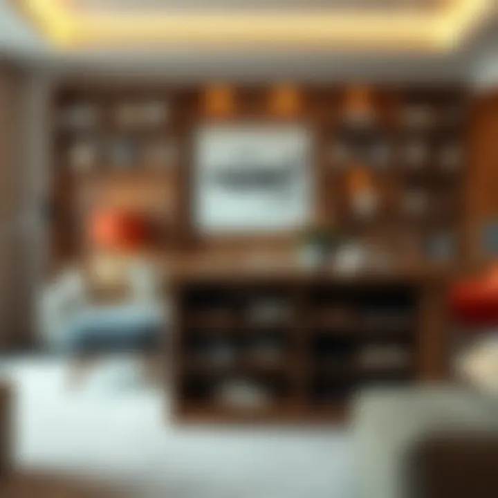 Stylish and Practical Shoe Organizer Stylish and practical shoe organizer enhancing the decor of a living area