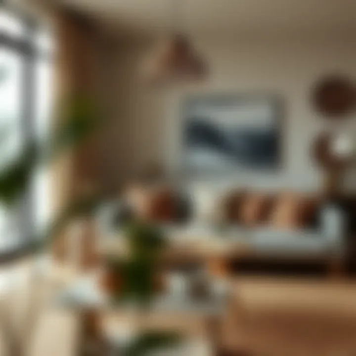 Jute rug enhancing home decor