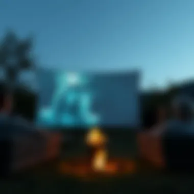 High-quality projection system showcasing a film in nature