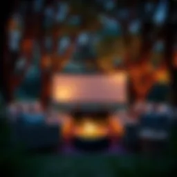 Stunning outdoor cinema setup under a canopy of trees