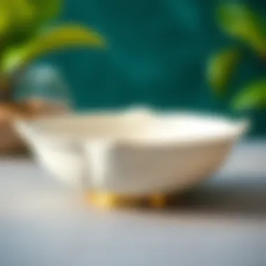 Sophisticated Design of the Square Magnolia Bowl Elegant square magnolia bowl showcasing intricate design