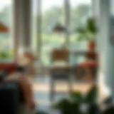 Modern Elegance: Folding Bar Stool Elegant folding bar stool in a modern setting