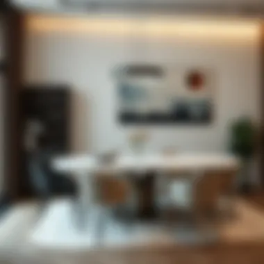 Modern design of a multifunctional dining table