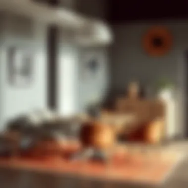 Versatile dining area showcasing a foldable table