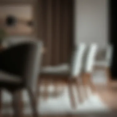 Stylish dining chairs with modern upholstery