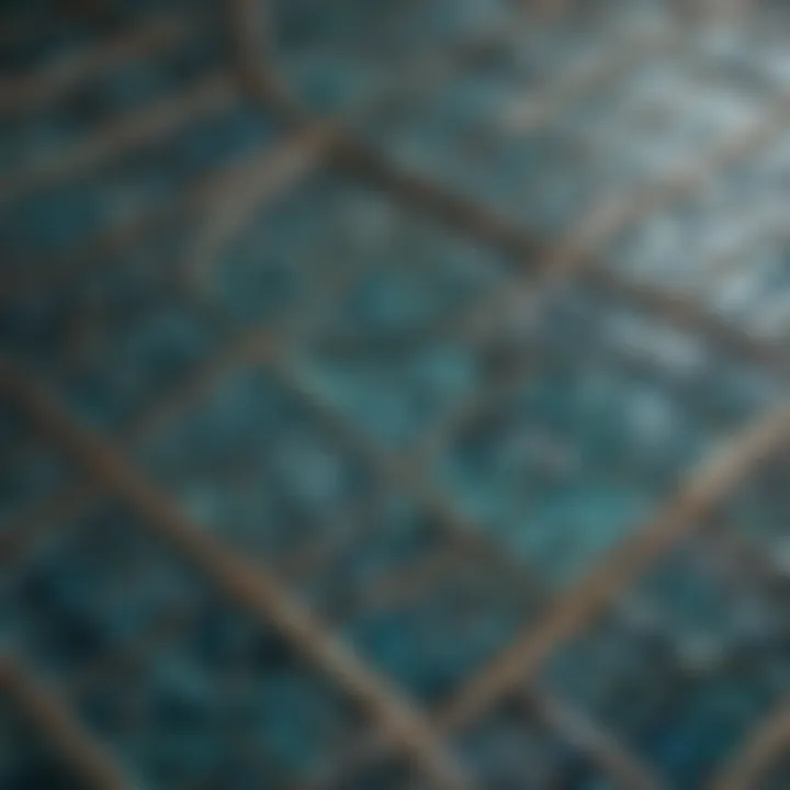 Close-up of a beautifully designed glass mosaic pattern