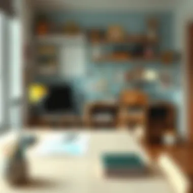 An inviting workspace for kids with personalized stationery and inspiring elements