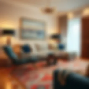Stylish living room featuring a 100x300 kilim runner enhancing the decor.
