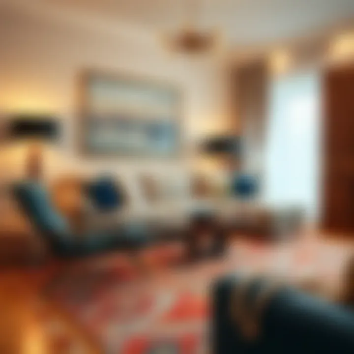 Stylish living room featuring a 100x300 kilim runner enhancing the decor.