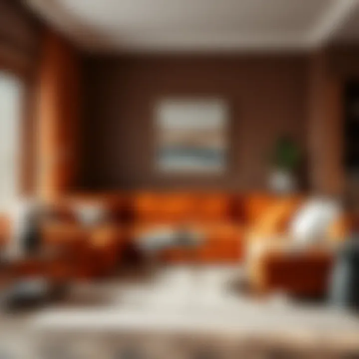 Creating Warmth with Terracotta Cozy setting with terracotta sofa cover enhancing warmth