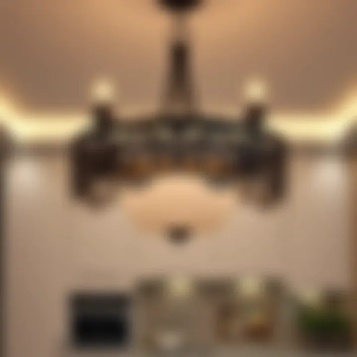 Elegant Kitchen Chandelier Design Elegant kitchen chandelier design featuring intricate patterns