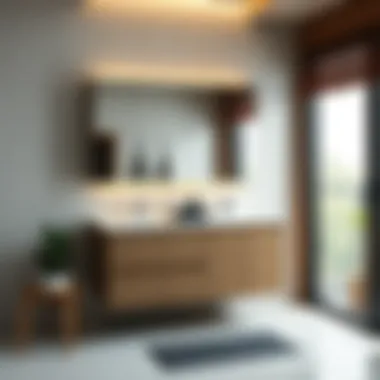 Modern Bathroom Cabinet Design Elegant bathroom cabinet showcasing modern design