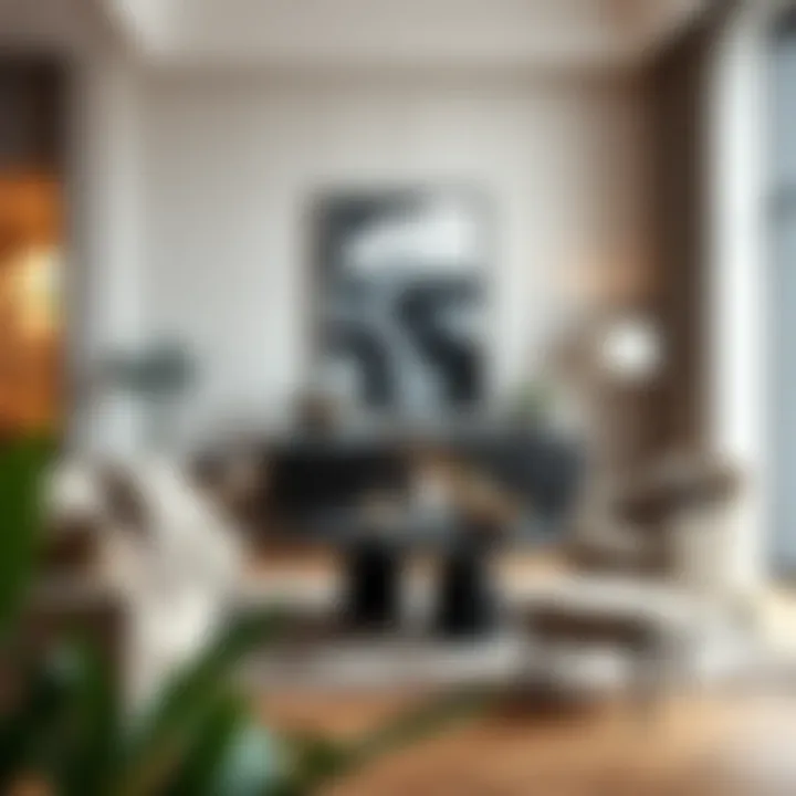 Chic Living Room Arrangement Stylish setting with a Koçtaş round table and decor