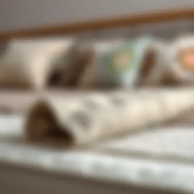 Close-up of premium materials used in bed construction