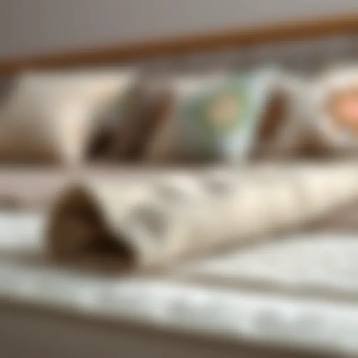 Close-up of premium materials used in bed construction